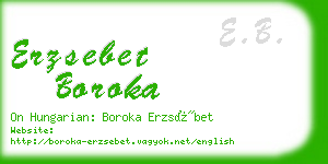 erzsebet boroka business card